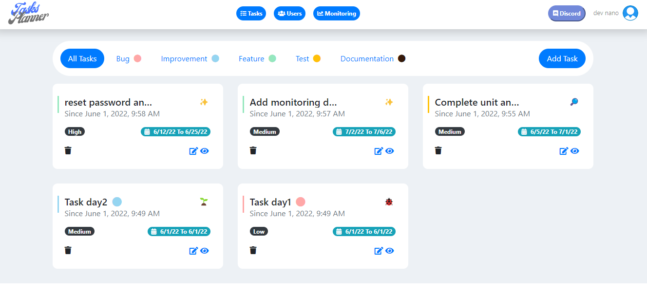 Tasks Planner App screenshot 1